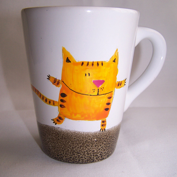 Mug chat orange