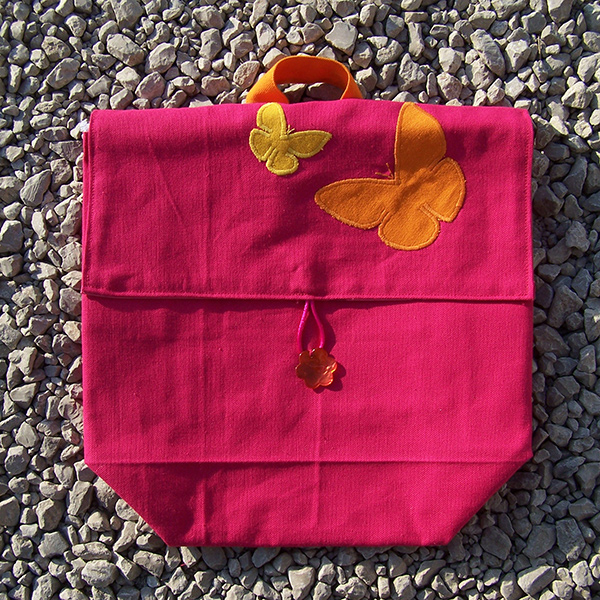 trousse de toilette papillons fuchsia