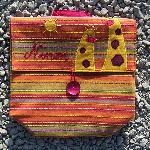 trousse de toilette girafes multicolore