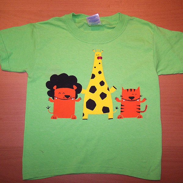 t-shirt enfant animaux de la jungle